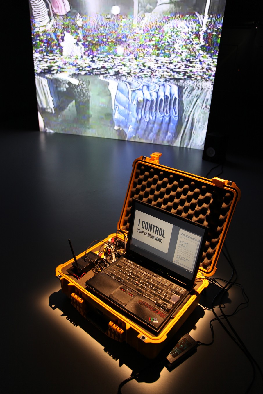 !Mediengruppe Bitnik - Installation View of Surveillance Chess at La Gaité Lyrique Paris, 2012