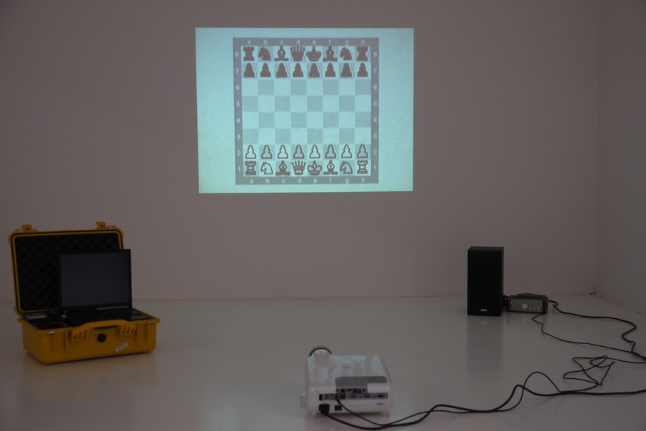 !Mediengruppe Bitnik - Installation View of Surveillance Chess at Helmhaus Zürich, 2012